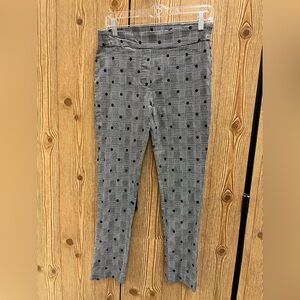 Jennifer and Grace size small Gray‎ Plaid Pants with Black Dots